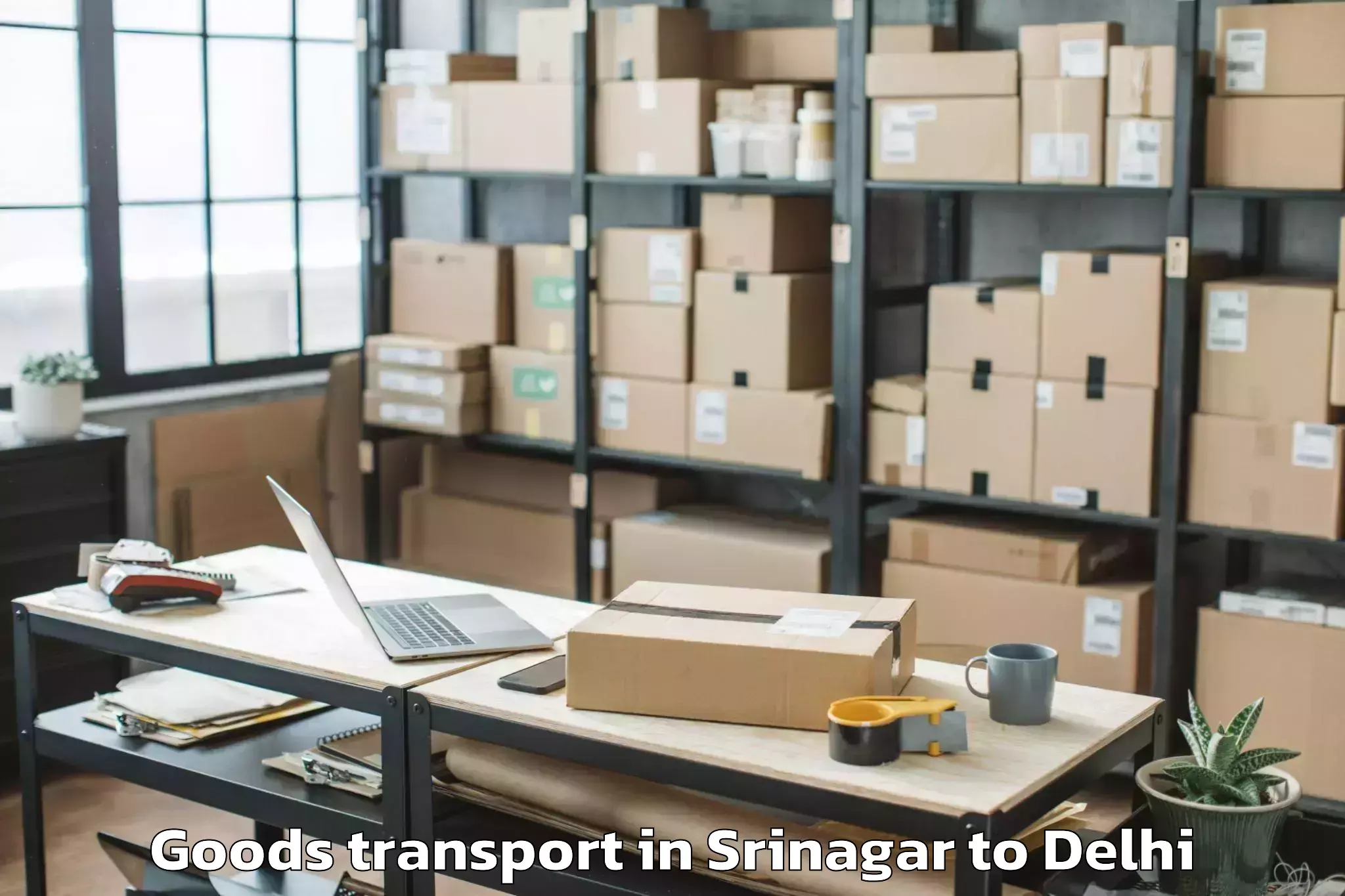 Book Your Srinagar to University Of Delhi New Delhi Goods Transport Today